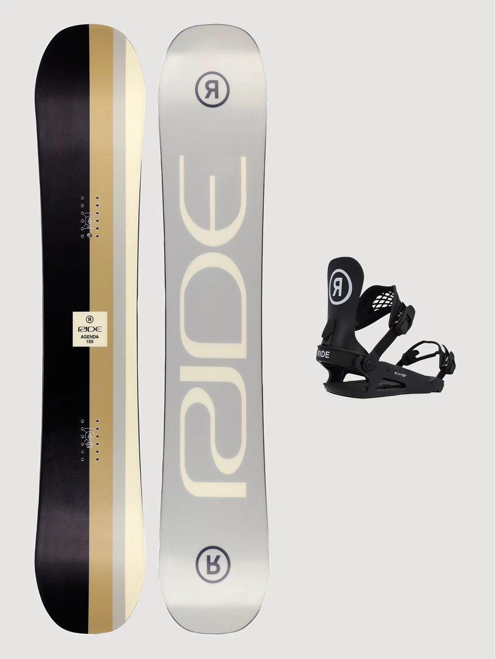 Ride Agenda 152 + C2 Blk M 2023 Snowboard-Set 3 Ride Agenda 152 + C2 Blk M 2023 Snowboard-Set
