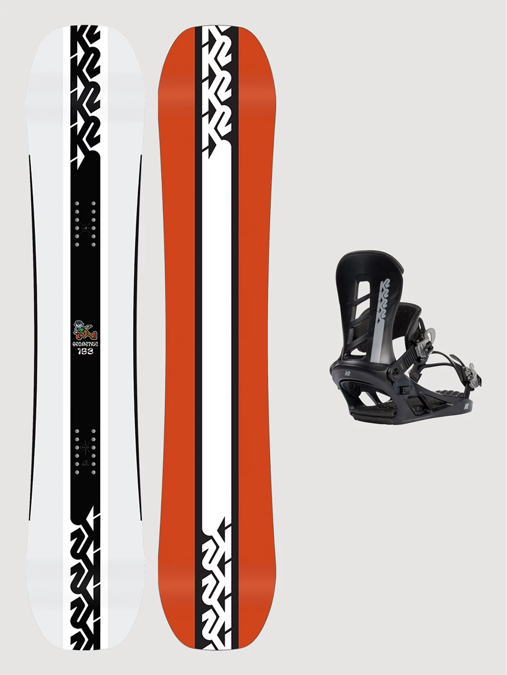 K2 Geometric 152 + Sonic Blk L 2023 Snowboard-Set 3 K2 Geometric 152 + Sonic Blk L 2023 Snowboard-Set
