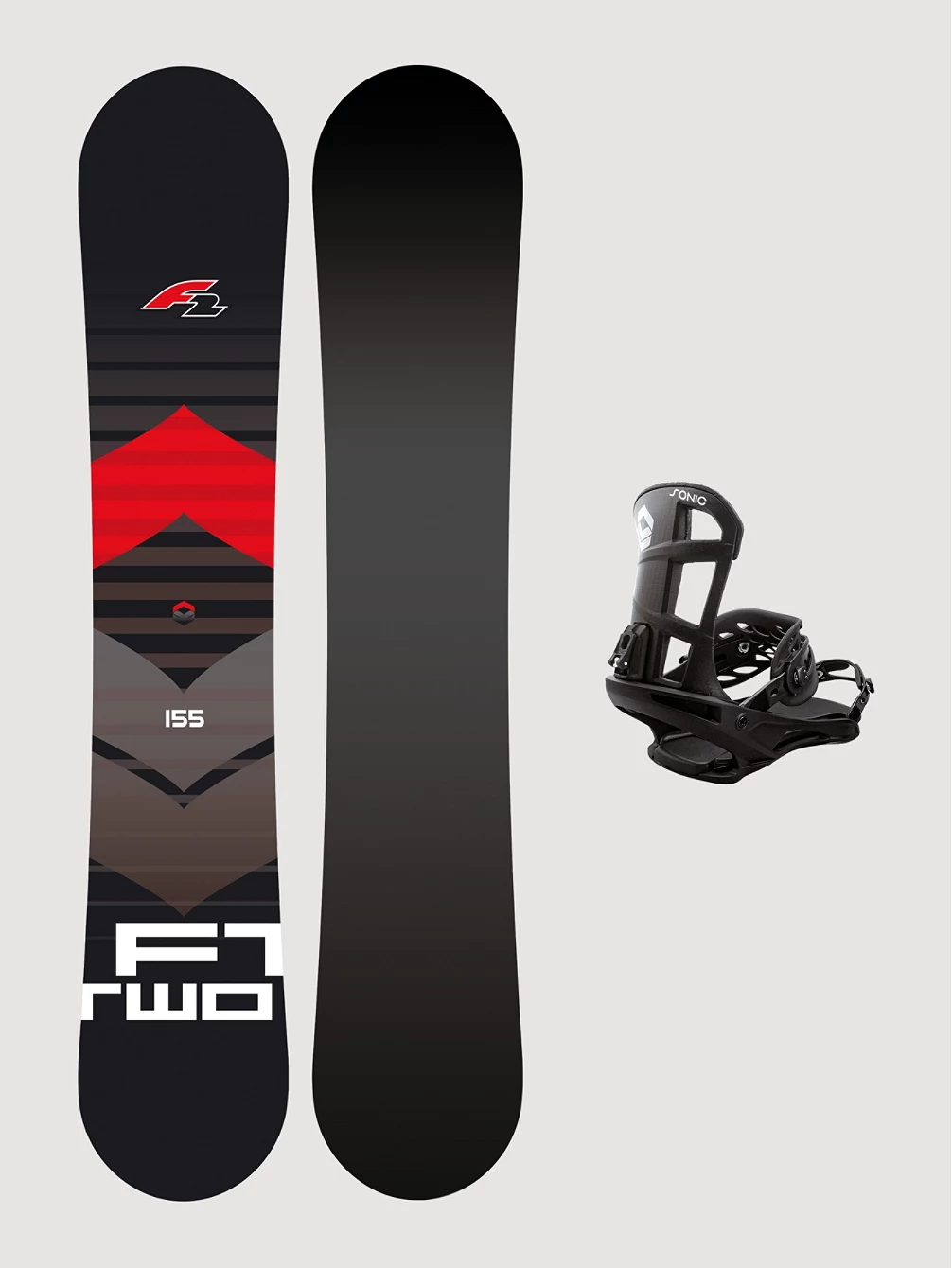 FTWO Pro Snowboard Rocker 163UW + Sonic Pro L Snowboard-Set 3 FTWO Pro Snowboard Rocker 163UW + Sonic Pro L Snowboard-Set